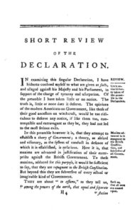 Short Review of the Declaration