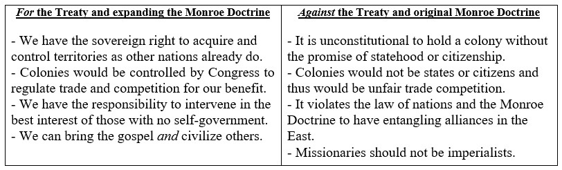summary of Monroe Doctrine debates