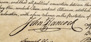 Hancock's signature